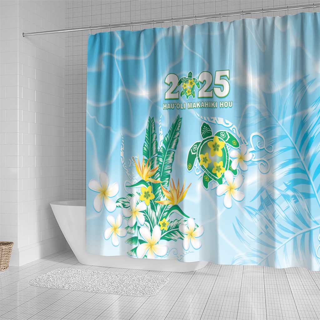 2025 Aloha Hawaii Shower Curtain Tropical Flowers And Honu