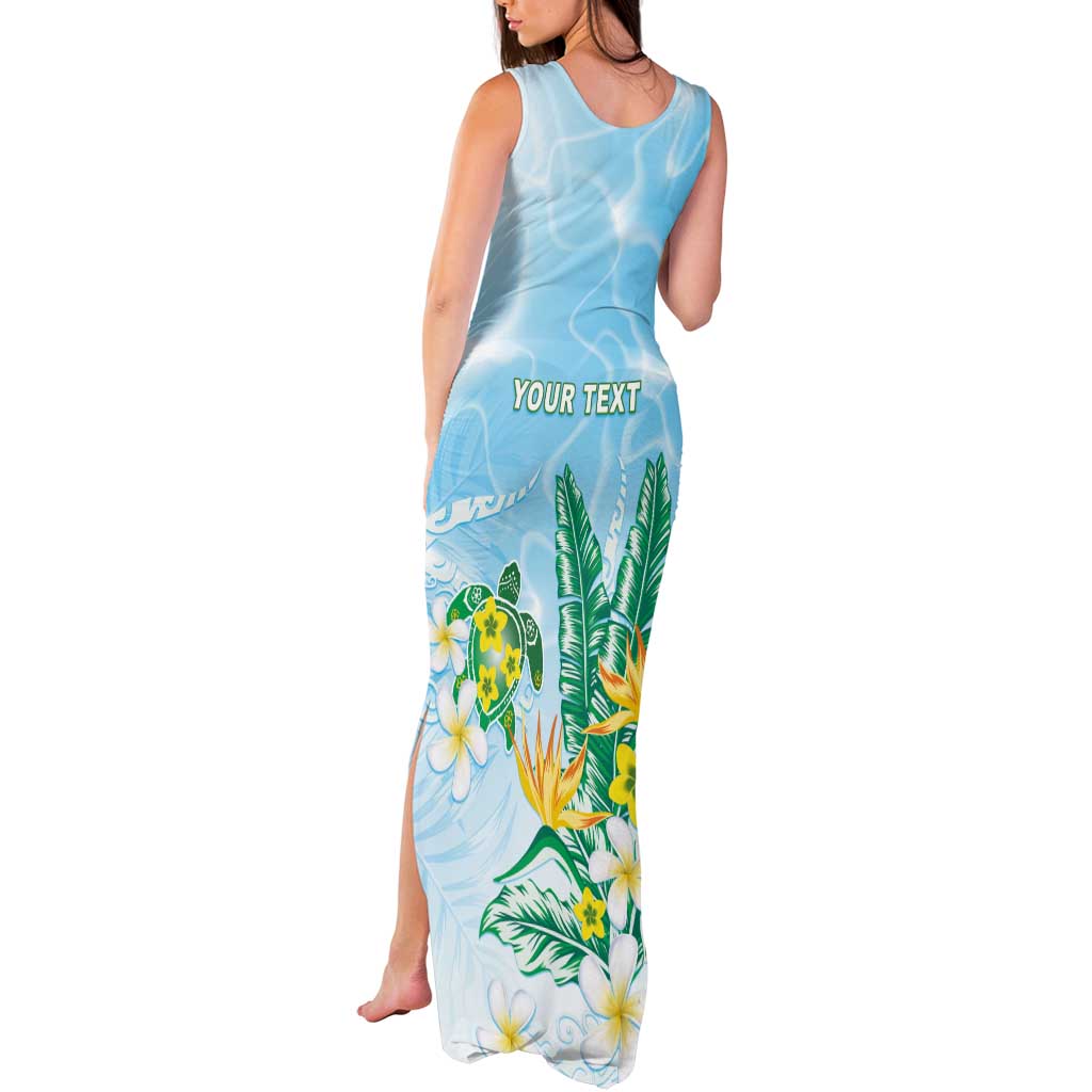 Personalised 2025 Aloha Hawaii Tank Maxi Dress Tropical Flowers And Honu LT05 - Polynesian Pride