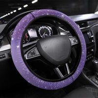 Hawaii Honu Steering Wheel Cover Tropical Flowers Purple Gradient LT05 Universal Fit Purple - Polynesian Pride