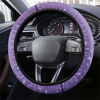 Hawaii Honu Steering Wheel Cover Tropical Flowers Purple Gradient LT05 - Polynesian Pride
