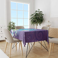 Hawaii Honu Tablecloth Tropical Flowers Purple Gradient LT05 - Polynesian Pride