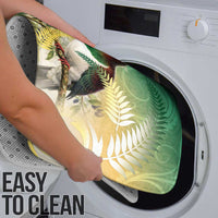 New Zealand Pigeon Kereru Bathroom Set Maori Fern Art Green Gradient - Polynesian Pride