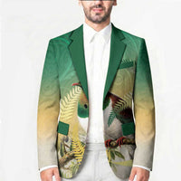 New Zealand Pigeon Kereru Blazer Maori Fern Art Green Gradient LT05 - Polynesian Pride