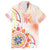 Happy Holi Festival Family Matching Long Sleeve Bodycon Dress and Hawaiian Shirt Rangoli With Polynesian Pattern LT05 Dad's Shirt - Short Sleeve White - Polynesian Pride