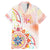 Happy Holi Festival Family Matching Mermaid Dress and Hawaiian Shirt Rangoli With Polynesian Pattern LT05 Dad's Shirt - Short Sleeve White - Polynesian Pride