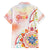 Happy Holi Festival Family Matching Off The Shoulder Long Sleeve Dress and Hawaiian Shirt Rangoli With Polynesian Pattern LT05 - Polynesian Pride