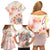 Happy Holi Festival Family Matching Off Shoulder Short Dress and Hawaiian Shirt Rangoli With Polynesian Pattern LT05 - Polynesian Pride