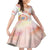 Happy Holi Festival Family Matching Short Sleeve Bodycon Dress and Hawaiian Shirt Rangoli With Polynesian Pattern LT05 Daughter's Dress White - Polynesian Pride