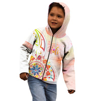 Happy Holi Festival Kid Hoodie Rangoli With Polynesian Pattern LT05 - Polynesian Pride