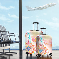 Happy Holi Festival Luggage Cover Rangoli With Polynesian Pattern LT05 - Polynesian Pride