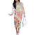 Happy Holi Festival Off The Shoulder Long Sleeve Dress Rangoli With Polynesian Pattern LT05 Women White - Polynesian Pride