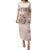 Happy Holi Festival Puletasi Rangoli With Polynesian Pattern LT05 Long Dress White - Polynesian Pride