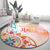 Happy Holi Festival Round Carpet Rangoli With Polynesian Pattern LT05 - Polynesian Pride