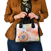 Happy Holi Festival Shoulder Handbag Rangoli With Polynesian Pattern LT05 - Polynesian Pride