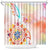 Happy Holi Festival Shower Curtain Rangoli With Polynesian Pattern LT05 White - Polynesian Pride