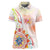 Happy Holi Festival Women Polo Shirt Rangoli With Polynesian Pattern LT05 Female White - Polynesian Pride