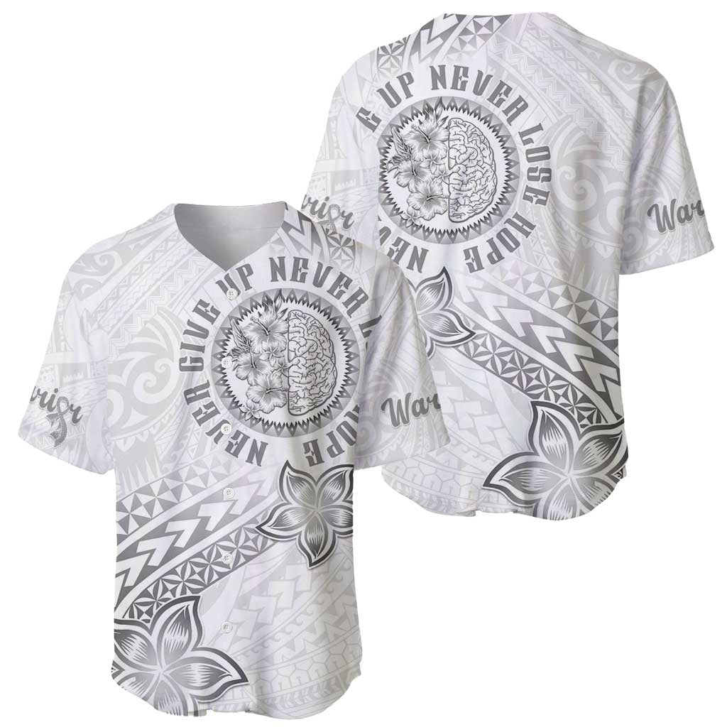 Brain Cancer Warrior Baseball Jersey Never Give Up