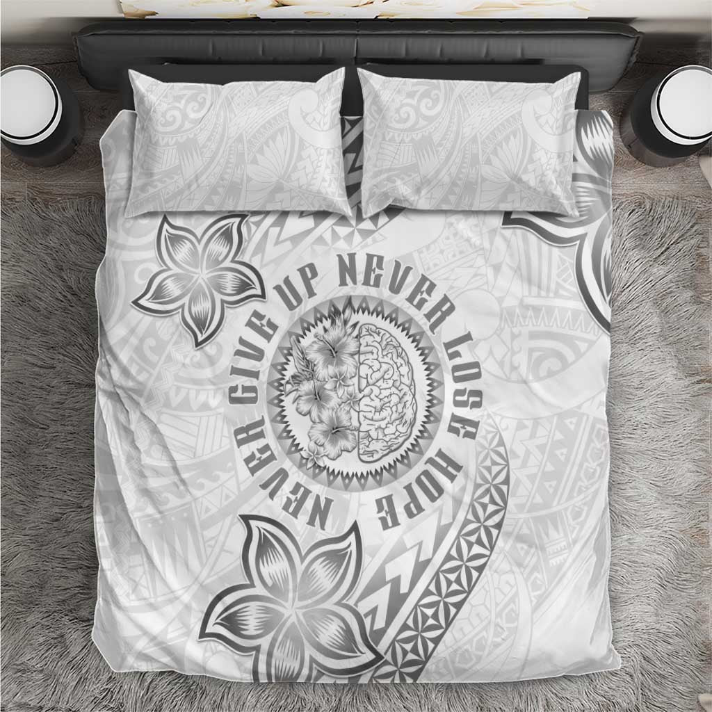 Brain Cancer Warrior Bedding Set Never Give Up