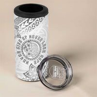 Brain Cancer Warrior 4 in 1 Can Cooler Tumbler Never Give Up LT05 - Polynesian Pride
