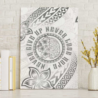 Brain Cancer Warrior Canvas Wall Art Never Give Up LT05 Without Frame White - Polynesian Pride