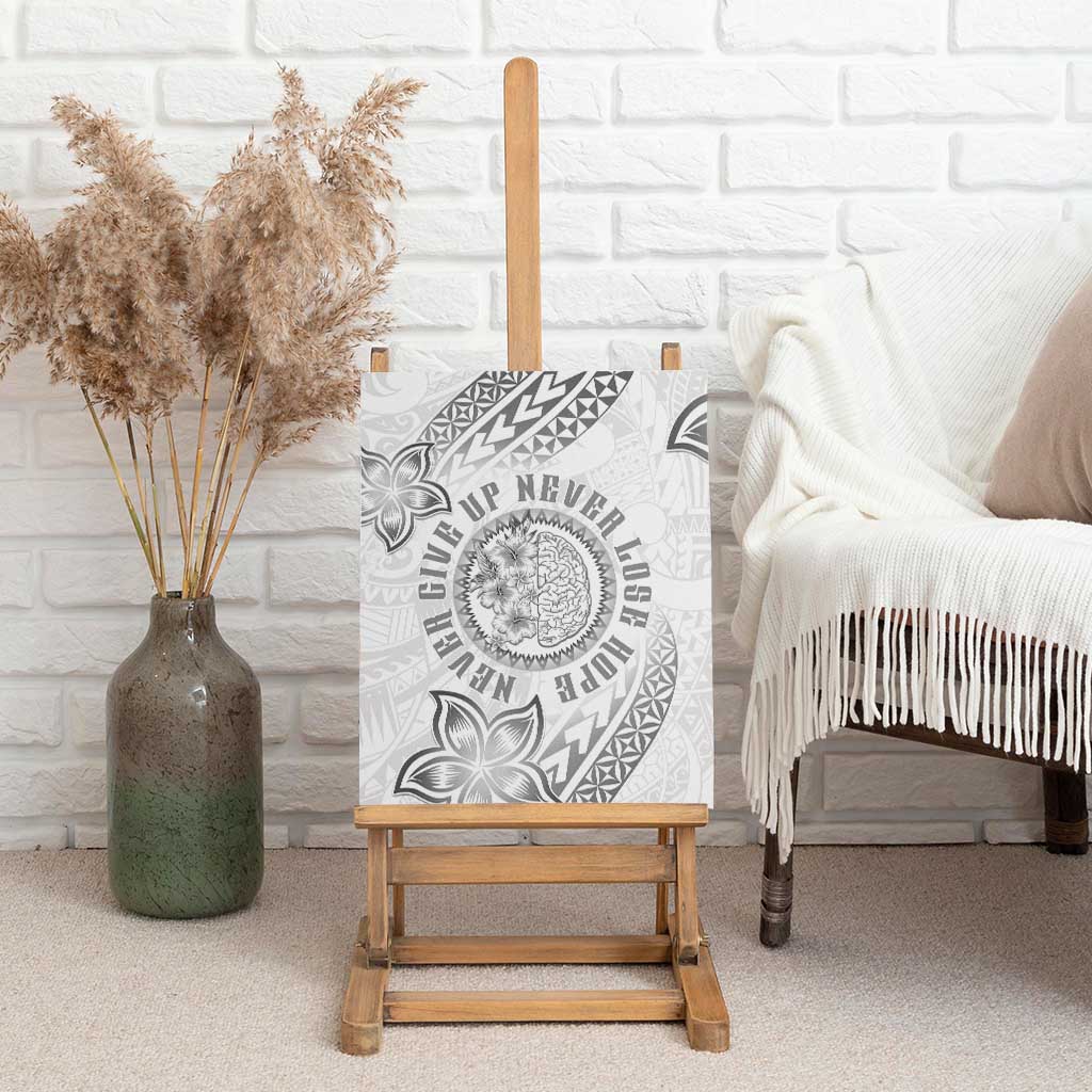 Brain Cancer Warrior Canvas Wall Art Never Give Up LT05 - Polynesian Pride