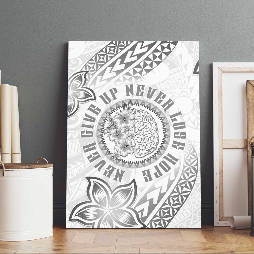 Brain Cancer Warrior Canvas Wall Art Never Give Up LT05 - Polynesian Pride