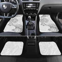 Brain Cancer Warrior Car Mats Never Give Up LT05 Set 4pcs White - Polynesian Pride