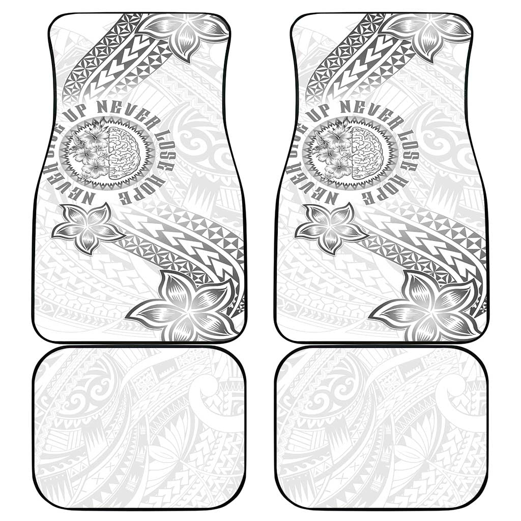 Brain Cancer Warrior Car Mats Never Give Up LT05 - Polynesian Pride
