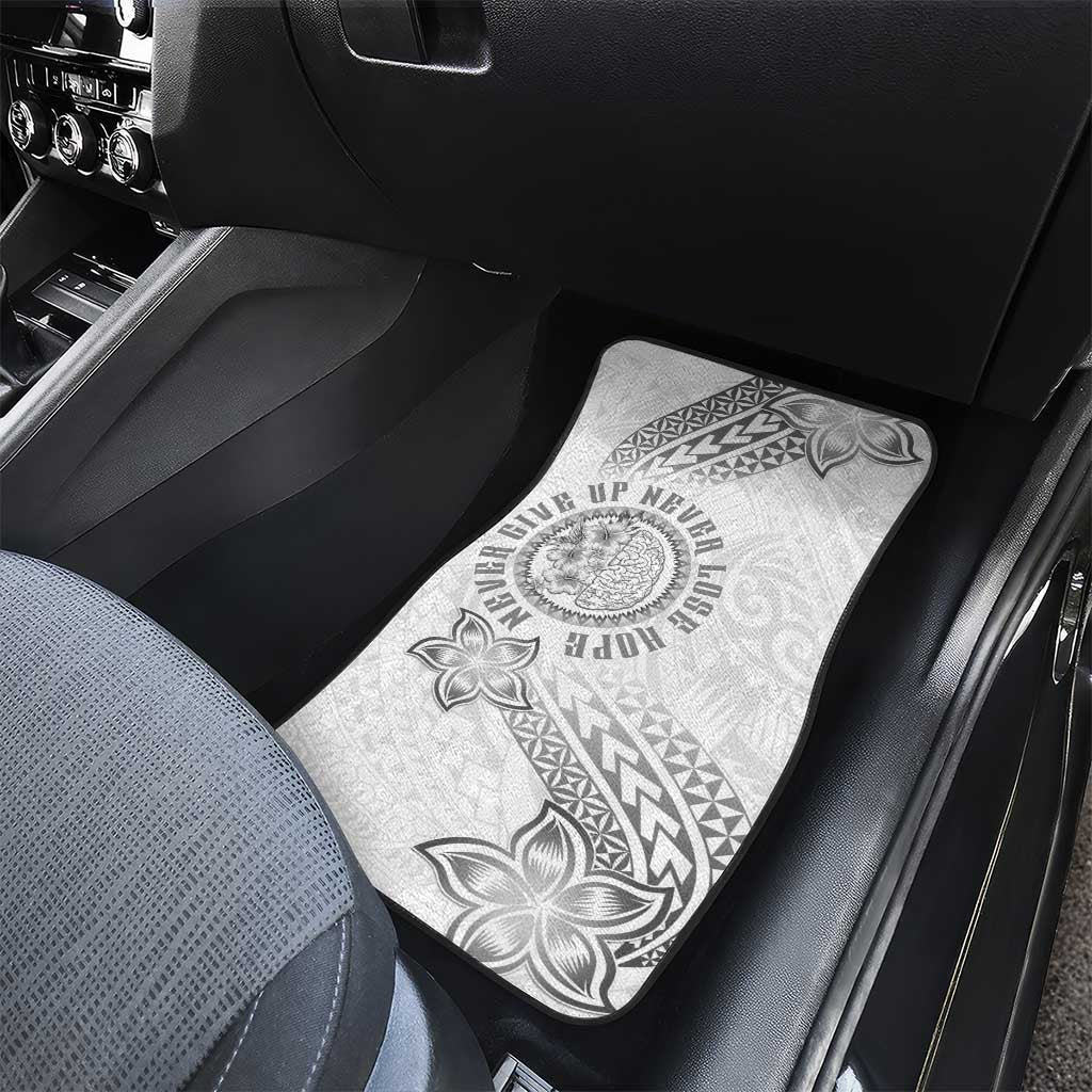 Brain Cancer Warrior Car Mats Never Give Up LT05 - Polynesian Pride