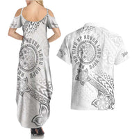 Brain Cancer Warrior Couples Matching Summer Maxi Dress and Hawaiian Shirt Never Give Up