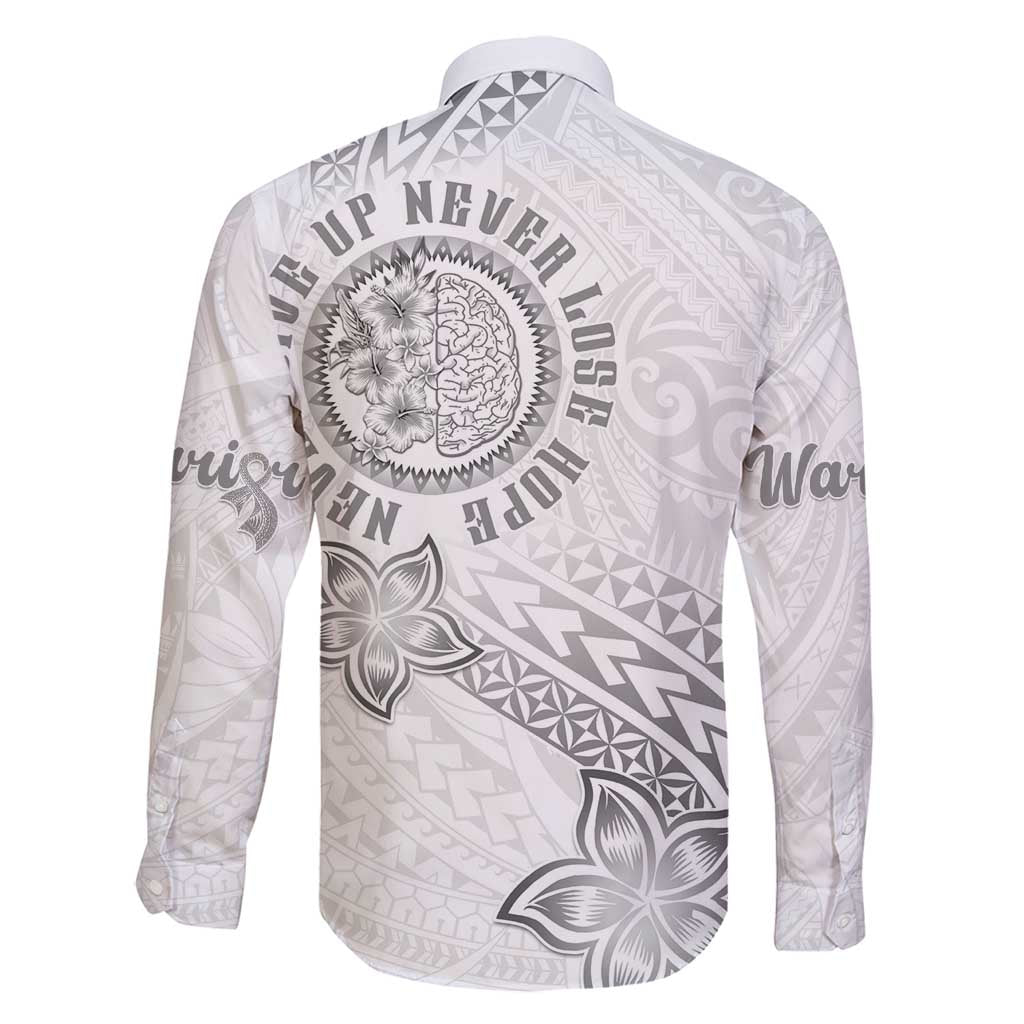 Brain Cancer Warrior Family Matching Tank Maxi Dress and Hawaiian Shirt Never Give Up