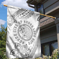 Brain Cancer Warrior Garden Flag Never Give Up LT05 - Polynesian Pride