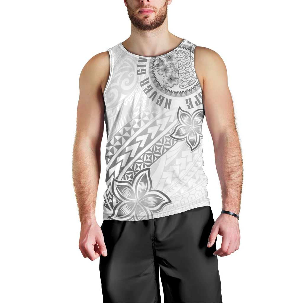 Brain Cancer Warrior Men Tank Top Never Give Up LT05 - Polynesian Pride