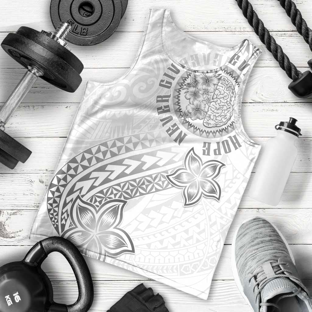 Brain Cancer Warrior Men Tank Top Never Give Up LT05 - Polynesian Pride