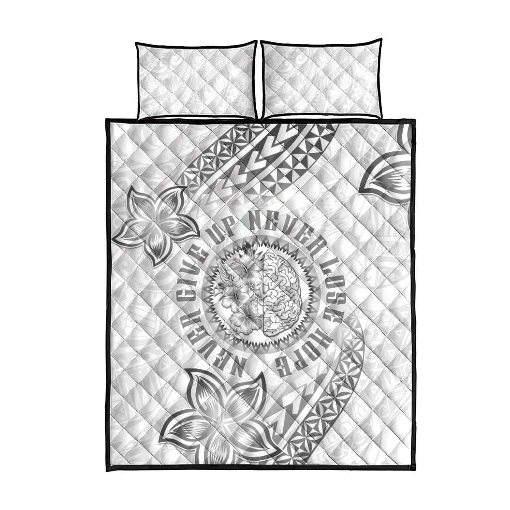 Brain Cancer Warrior Quilt Bed Set Never Give Up LT05 - Polynesian Pride