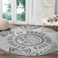 Brain Cancer Warrior Round Carpet Never Give Up
