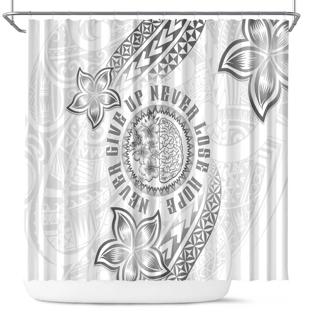 Brain Cancer Warrior Shower Curtain Never Give Up