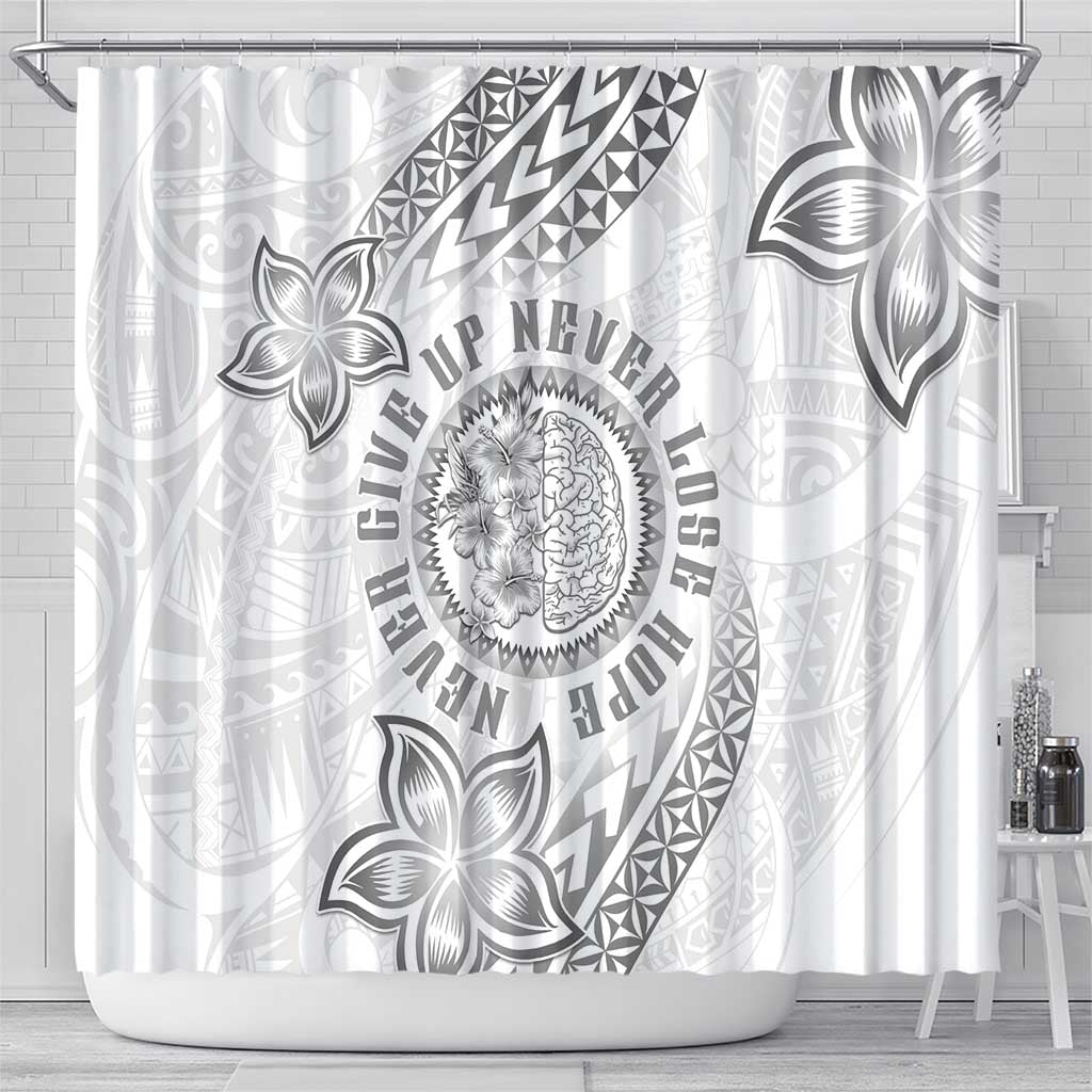 Brain Cancer Warrior Shower Curtain Never Give Up