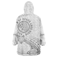 Brain Cancer Warrior Wearable Blanket Hoodie Never Give Up LT05 - Polynesian Pride