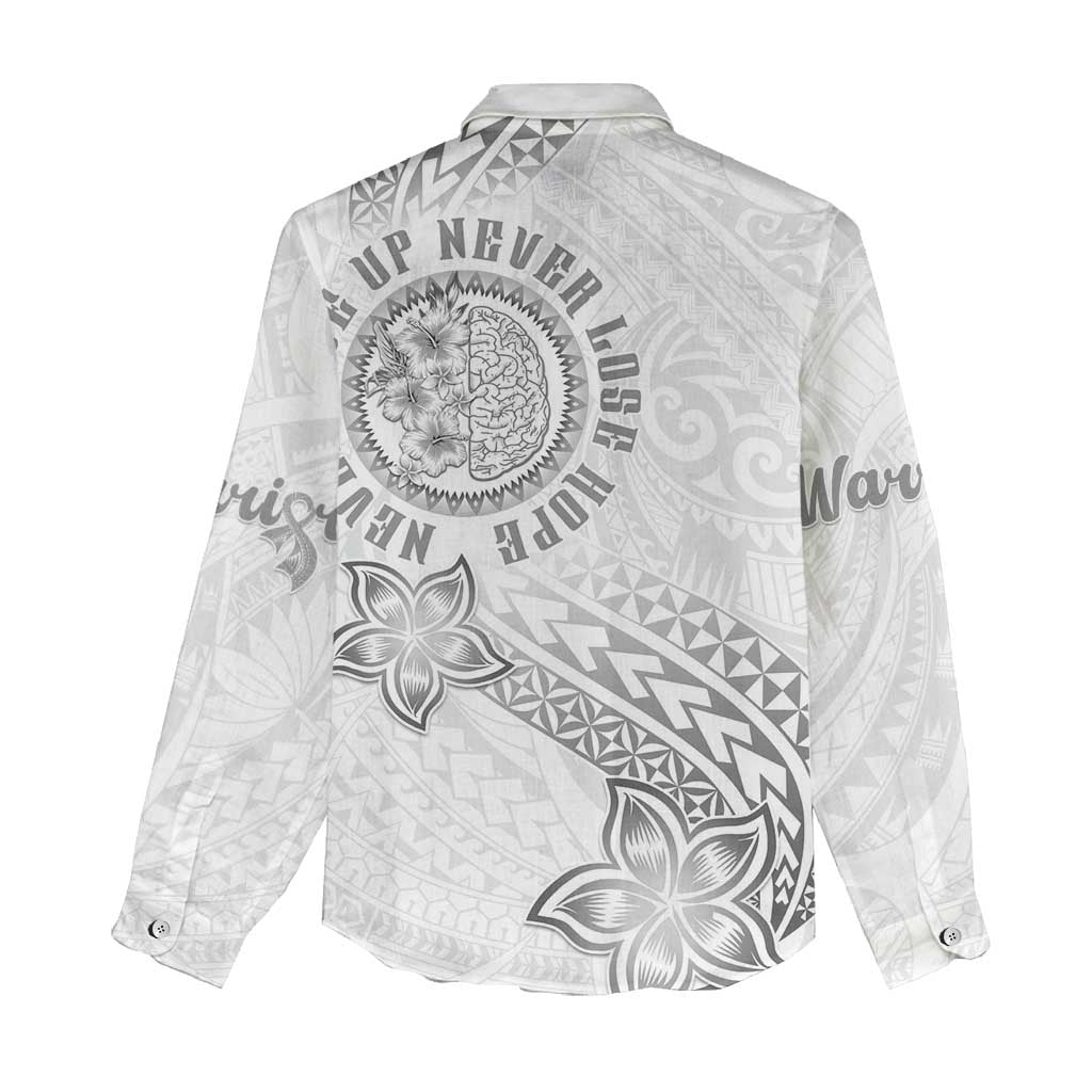 Brain Cancer Warrior Women Casual Shirt Never Give Up