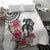 White Polynesian Hammerhead Shark Tribal Pattern Bedding Set