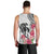 White Polynesian Hammerhead Shark Tribal Pattern Men Tank Top