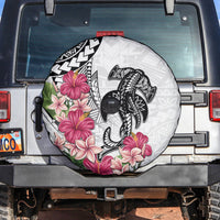 White Polynesian Hammerhead Shark Tribal Pattern Spare Tire Cover LT05 White - Polynesian Pride