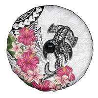 White Polynesian Hammerhead Shark Tribal Pattern Spare Tire Cover LT05 - Polynesian Pride