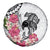 White Polynesian Hammerhead Shark Tribal Pattern Spare Tire Cover