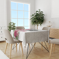 White Polynesian Hammerhead Shark Tribal Pattern Tablecloth LT05 - Polynesian Pride