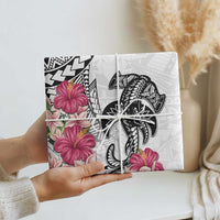 White Polynesian Hammerhead Shark Tribal Pattern Wrapping Paper LT05 - Polynesian Pride