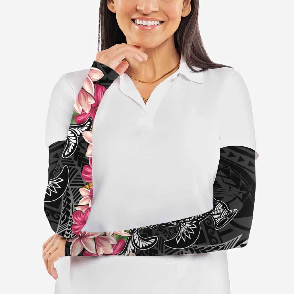 Black Polynesian Hammerhead Shark Tribal Pattern Arm Sleeves - Polynesian Pride