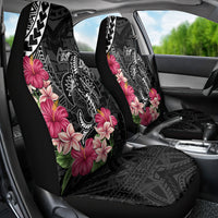 Black Polynesian Hammerhead Shark Tribal Pattern Car Seat Cover