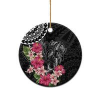 Black Polynesian Hammerhead Shark Tribal Pattern Ceramic Ornament LT05 - Polynesian Pride
